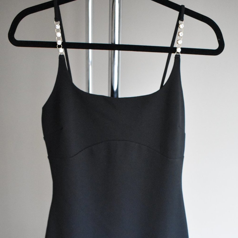 ASOS Microrib Bodycon Dress with Gem strap detail